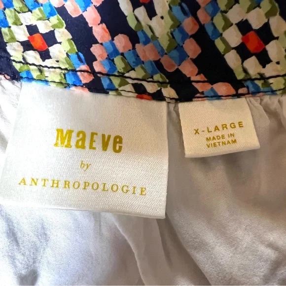 ANTHROPOLOGIE Maeve Textured Swing Mini Dress Criss Cross Back Size XL - Picture 11 of 14